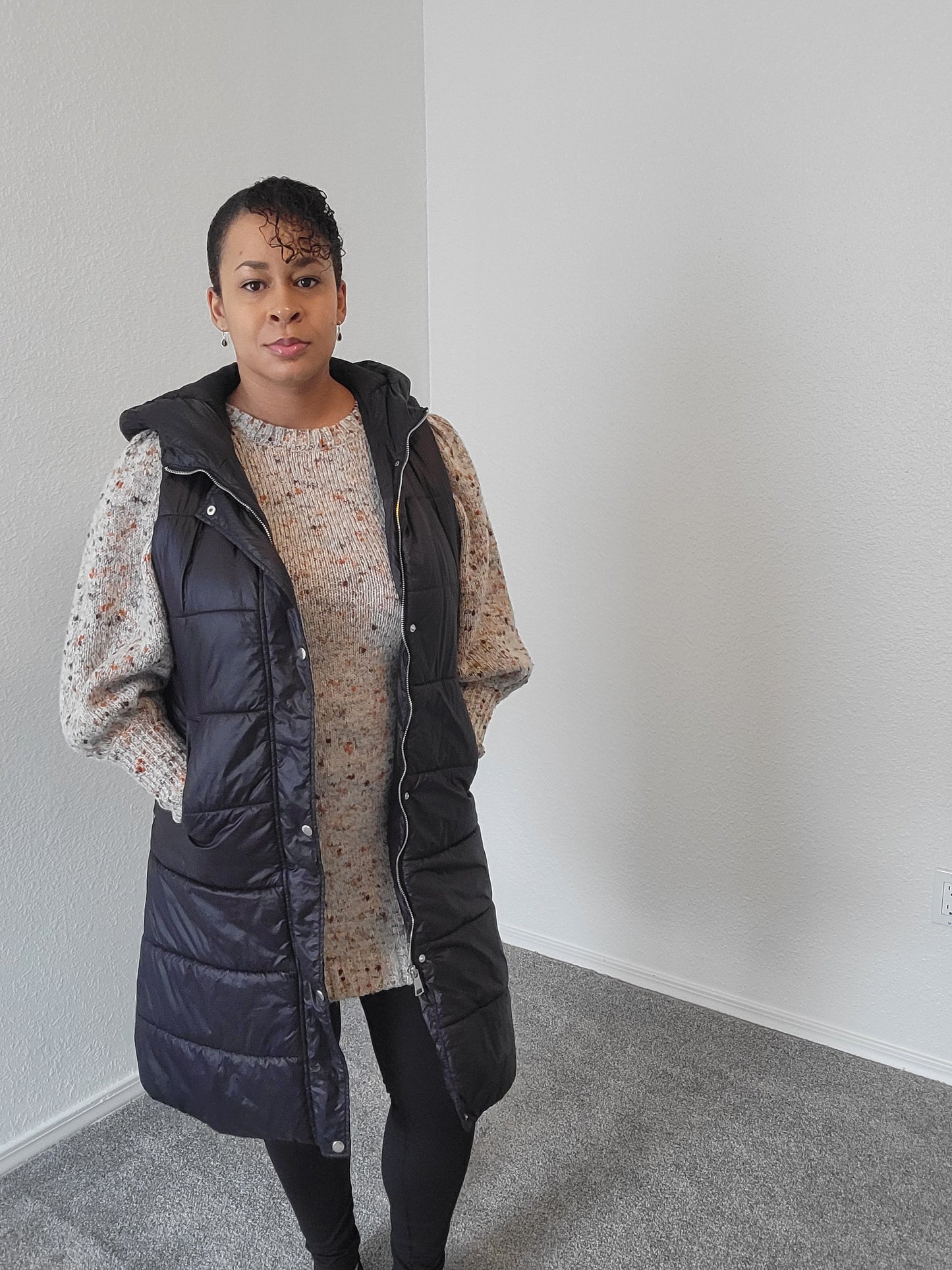 Longline Puffer Vest Coat