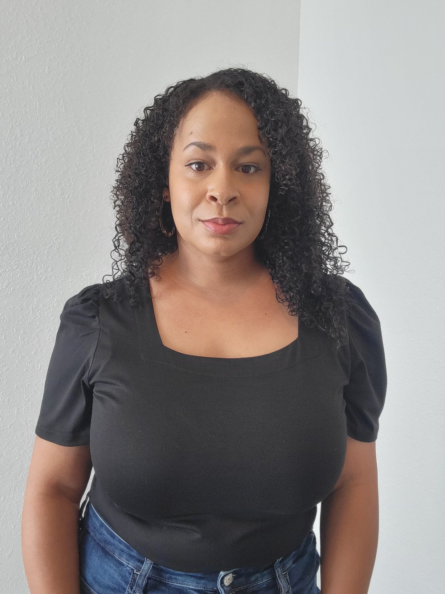 Square Neck Flare Sleeve T-Shirt